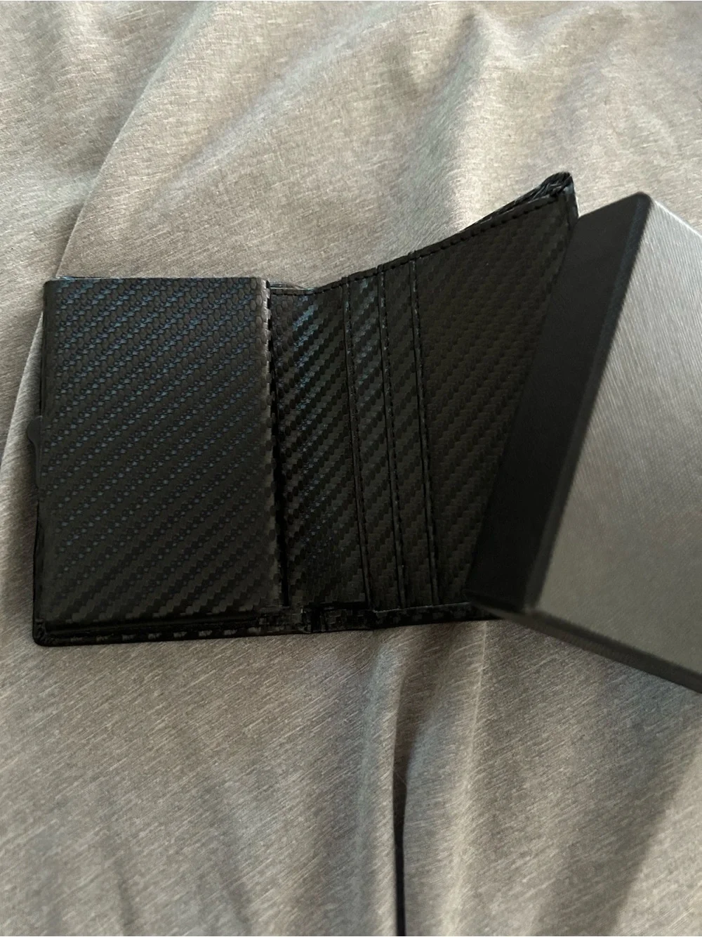 Black Money Clip Wallet - Slim Leather Card Holder